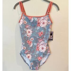 NWT Eleve Farrah Seascape leotard L